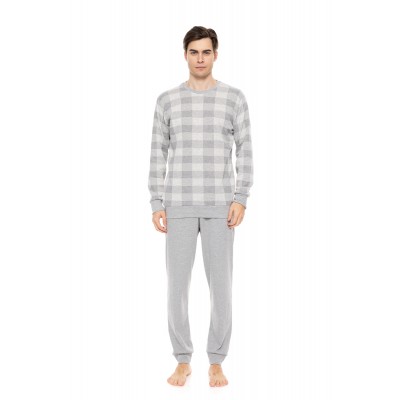 W-M723 - Type - PYJAMA JACQUARD GREY PLAID- (W-M723)