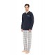 W-M724 - Yacht Blue - PYJAMA JACQUARD GREY PLAID- (W-M724) W-M724 - Yacht Blue - PYJAMA JACQUARD GREY PLAID- (W-M724)