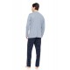 W-M738 - Blue Cloud - PYJAMA BLUE GEO PLAID- (W-M738)