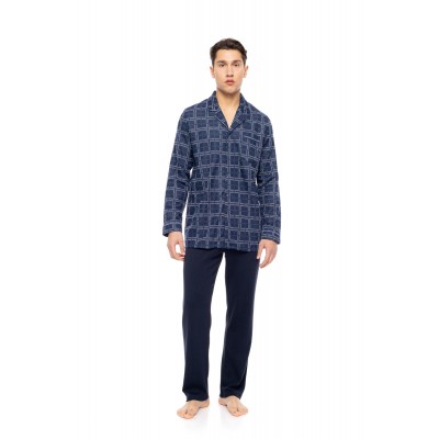 W-M774 - Type - PYJAMA BUTTONED JACQUARD DENIM PLAID- (W-M774)