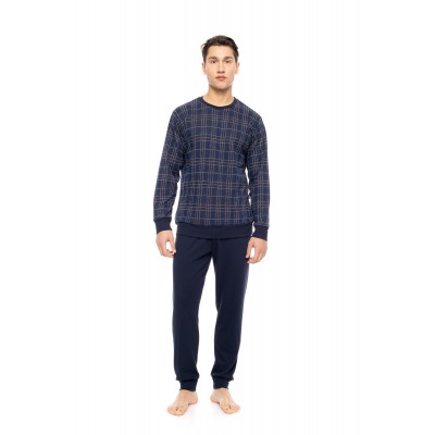 W-M780 - Type - PYJAMA JACQUARD SAND BLUE PLAID- (W-M780)