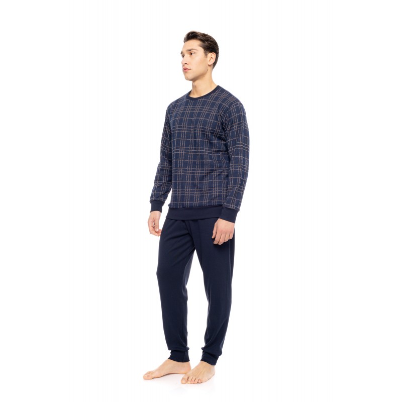 W-M780 - Type - PYJAMA JACQUARD SAND BLUE PLAID- (W-M780)