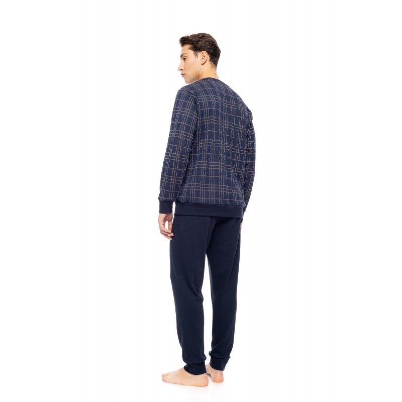 W-M780 - Type - PYJAMA JACQUARD SAND BLUE PLAID- (W-M780)