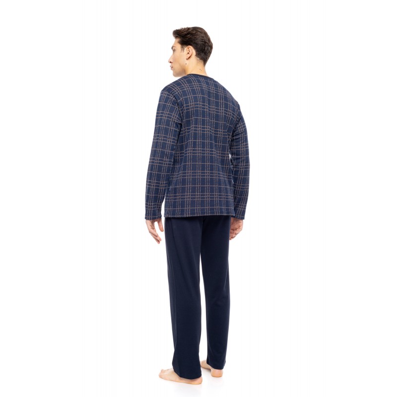 W-M781 - Type - PYJAMA JACQUARD SAND BLUE PLAID- (W-M781)