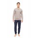 W-M782 - Sand - PYJAMA JACQUARD SAND BLUE PLAID- (W-M782) W-M782 - Sand - PYJAMA JACQUARD SAND BLUE PLAID- (W-M782)