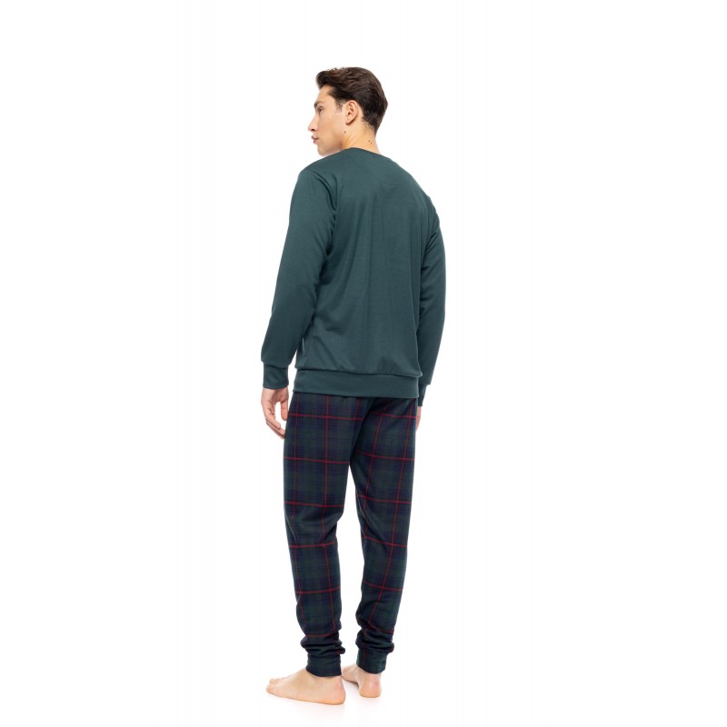 W-M784 - Dark Green - PYJAMA JACQUARD PINE GREEN PLAID- (W-M784) W-M784 - Dark Green - PYJAMA JACQUARD PINE GREEN PLAID- (W-M784)