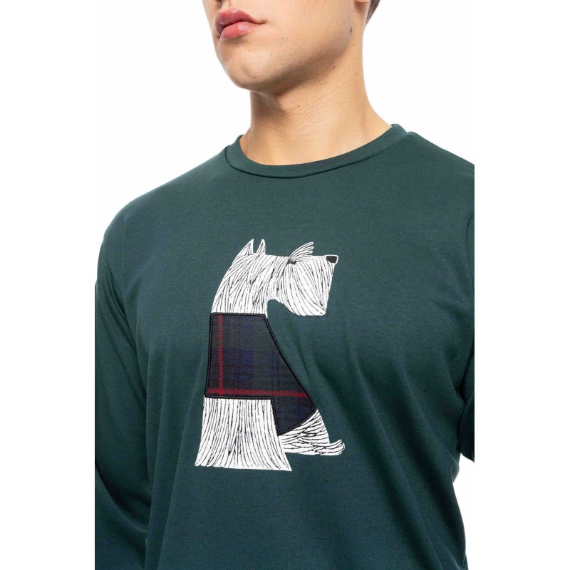 W-M784 - Dark Green - PYJAMA JACQUARD PINE GREEN PLAID- (W-M784) W-M784 - Dark Green - PYJAMA JACQUARD PINE GREEN PLAID- (W-M784)