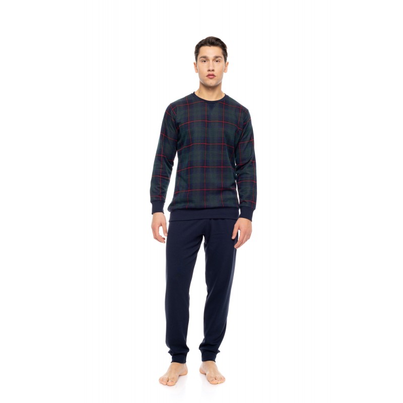 W-M785 - Type - PYJAMA JACQUARD PINE GREEN PLAID- (W-M785)