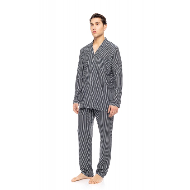 W-M794 - Type - PYJAMA BUTTONED STONE GREY STRIPES- (W-M794) W-M794 - Type - PYJAMA BUTTONED STONE GREY STRIPES- (W-M794)