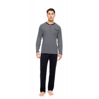 W-M795 - Type - PYJAMA STONE GREY STRIPES- (W-M795)