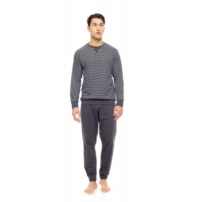 W-M796 - Type - PYJAMA STONE GREY STRIPES- (W-M796)