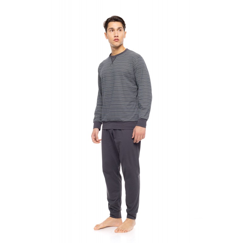 W-M796 - Type - PYJAMA STONE GREY STRIPES- (W-M796)