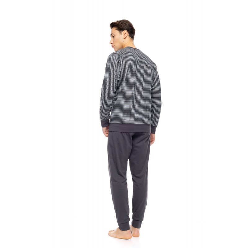 W-M796 - Type - PYJAMA STONE GREY STRIPES- (W-M796)