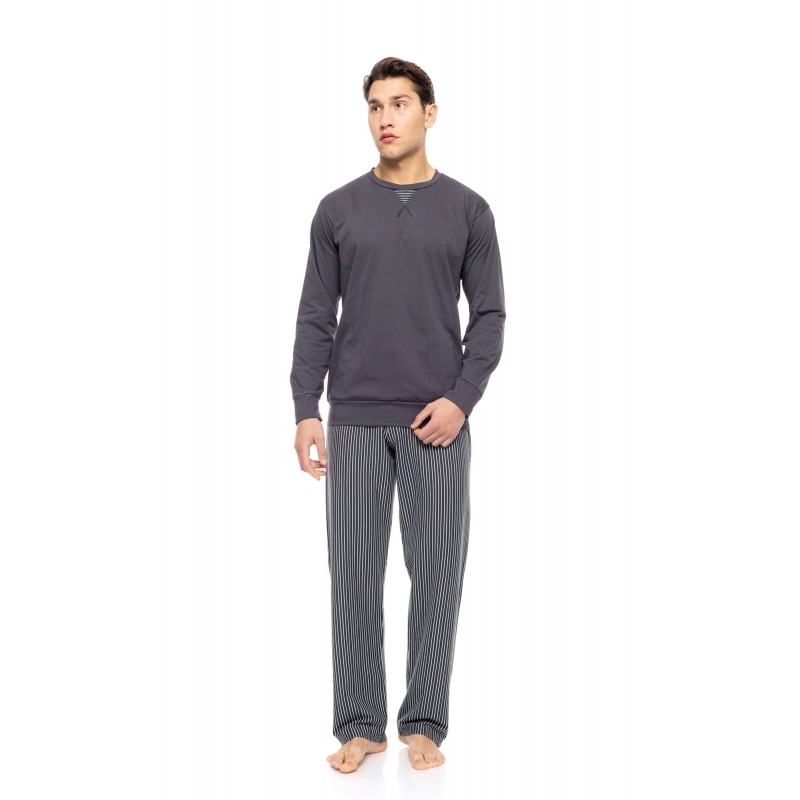 W-M797 - Type - PYJAMA STONE GREY STRIPES- (W-M797)