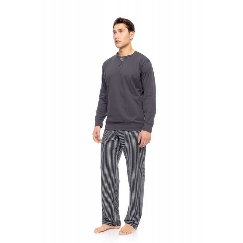 W-M797 - Type - PYJAMA STONE GREY STRIPES- (W-M797)