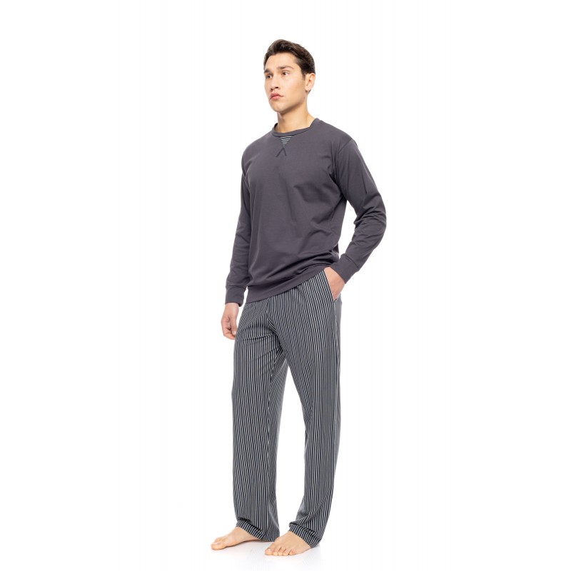 W-M797 - Type - PYJAMA STONE GREY STRIPES- (W-M797)