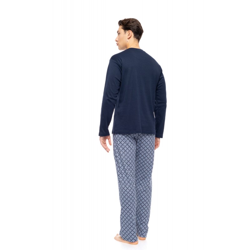 W-M804 - Yacht Blue - PYJAMA OCEAN BLUE GEO- (W-M804)