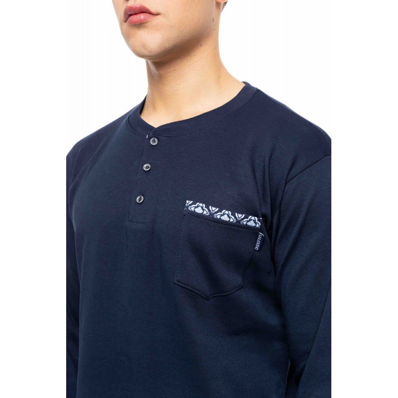 W-M804 - Yacht Blue - PYJAMA OCEAN BLUE GEO- (W-M804)