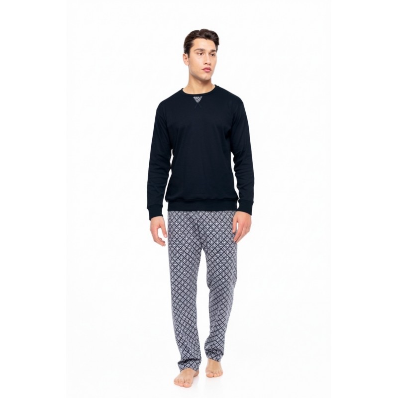 W-M805 - Yacht Blue - PYJAMA OCEAN BLUE GEO- (W-M805)