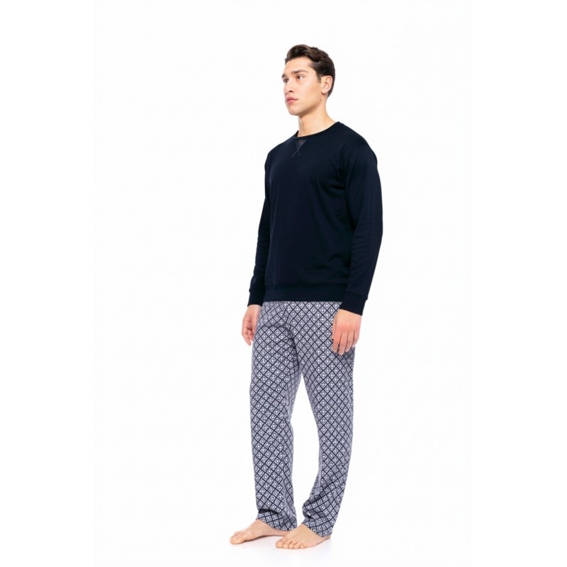 W-M805 - Yacht Blue - PYJAMA OCEAN BLUE GEO- (W-M805)