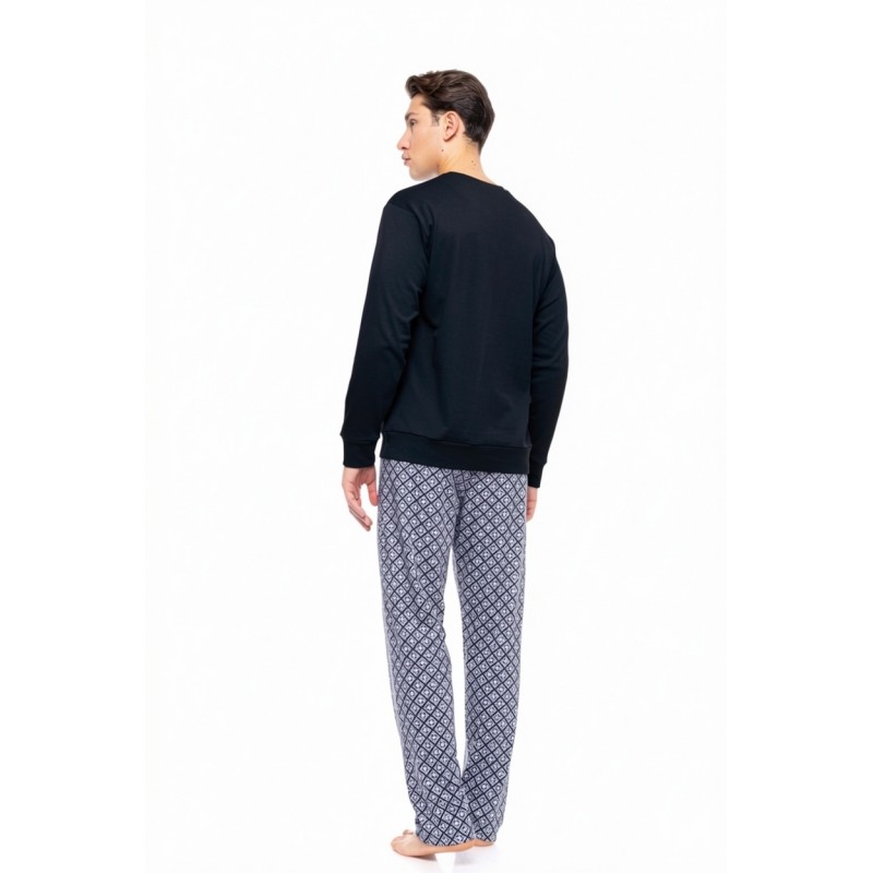 W-M805 - Yacht Blue - PYJAMA OCEAN BLUE GEO- (W-M805)