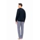 W-M805 - Yacht Blue - PYJAMA OCEAN BLUE GEO- (W-M805)