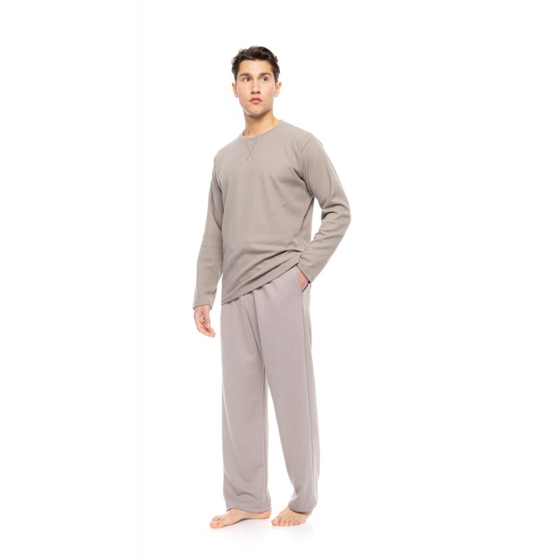 W-M813 - Sand - PYJAMA JAQUARD SOFT STRETCH- (W-M813)