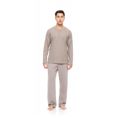 W-M814 - Grey Charcoal - PYJAMA JAQUARD SOFT STRETCH- (W-M814)
