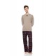 W-M820 - Bordo - Pyjama Oxford Grey Plaid- (W-M820)
