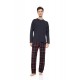 W-M821 - Grey Charcoal - Pyjama Oxford Grey Plaid- (W-M821)