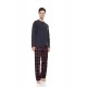 W-M821 - Grey Charcoal - Pyjama Oxford Grey Plaid- (W-M821)