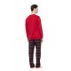 W-M822 - Bordo - Pyjama Oxford Grey Plaid- (W-M822) W-M822 - Bordo - Pyjama Oxford Grey Plaid- (W-M822)