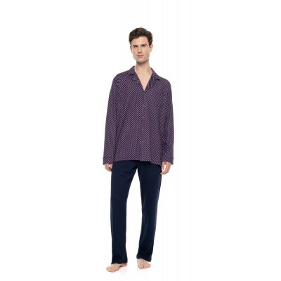 W-M828 - Type - Pyjama Buttoned Geo Bordo- (W-M828)