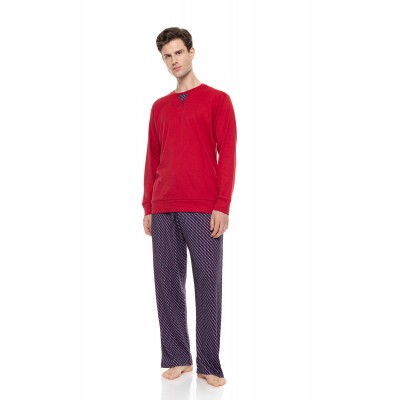 W-M829 - Bordo - Pyjama Geo Bordo- (W-M829)