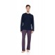 W-M830 - Yacht Blue - Pyjama Geo Bordo- (W-M830) W-M830 - Yacht Blue - Pyjama Geo Bordo- (W-M830)