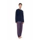W-M830 - Yacht Blue - Pyjama Geo Bordo- (W-M830) W-M830 - Yacht Blue - Pyjama Geo Bordo- (W-M830)