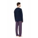 W-M830 - Yacht Blue - Pyjama Geo Bordo- (W-M830) W-M830 - Yacht Blue - Pyjama Geo Bordo- (W-M830)