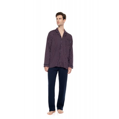 W-M833 - Type - Pyjama Buttoned Classic Stripe- (W-M833)