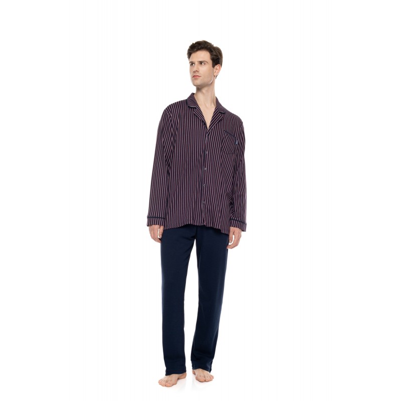 W-M833 - Type - Pyjama Buttoned Classic Stripe- (W-M833) W-M833 - Type - Pyjama Buttoned Classic Stripe- (W-M833)