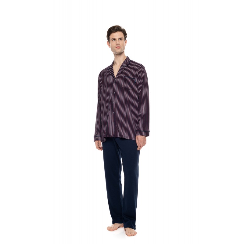 W-M833 - Type - Pyjama Buttoned Classic Stripe- (W-M833) W-M833 - Type - Pyjama Buttoned Classic Stripe- (W-M833)