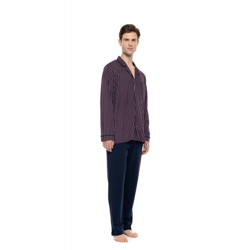 W-M833 - Type - Pyjama Buttoned Classic Stripe- (W-M833) W-M833 - Type - Pyjama Buttoned Classic Stripe- (W-M833)