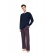 W-M834 - Yacht Blue - Pyjama Classic Stripe- (W-M834) W-M834 - Yacht Blue - Pyjama Classic Stripe- (W-M834)