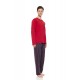 W-M835 - Bordo - Pyjama Classic Stripe- (W-M835) W-M835 - Bordo - Pyjama Classic Stripe- (W-M835)
