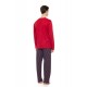W-M835 - Bordo - Pyjama Classic Stripe- (W-M835) W-M835 - Bordo - Pyjama Classic Stripe- (W-M835)