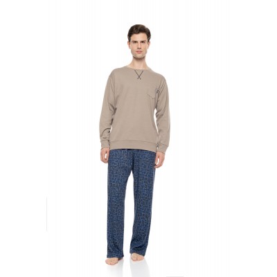 W-M838 - Sand - Pyjama Modern Plaid- (W-M838)