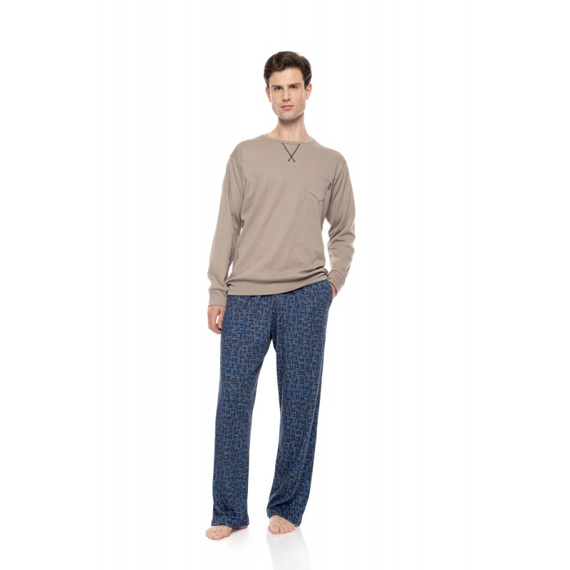 W-M838 - Sand - Pyjama Modern Plaid- (W-M838) W-M838 - Sand - Pyjama Modern Plaid- (W-M838)