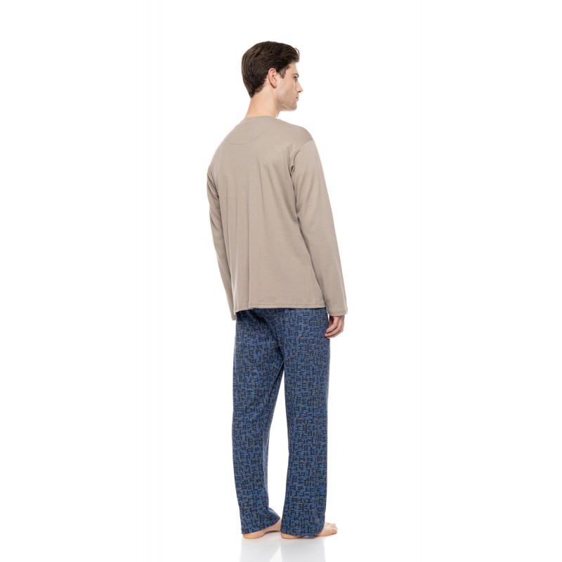 W-M838 - Sand - Pyjama Modern Plaid- (W-M838) W-M838 - Sand - Pyjama Modern Plaid- (W-M838)