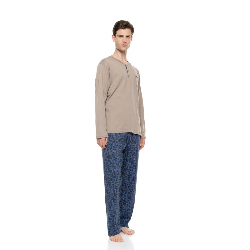 W-M839 - Sand - Pyjama Modern Plaid- (W-M839) W-M839 - Sand - Pyjama Modern Plaid- (W-M839)