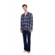 W-M842 - Type - Pyjama Buttoned Midnight Blue Plaid- (W-M842) W-M842 - Type - Pyjama Buttoned Midnight Blue Plaid- (W-M842)