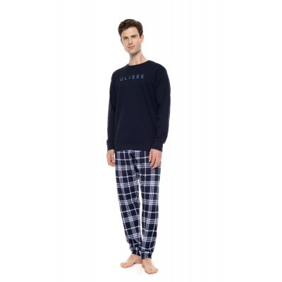W-M843 - Type - Pyjama Midnight Blue Plaid- (W-M843)